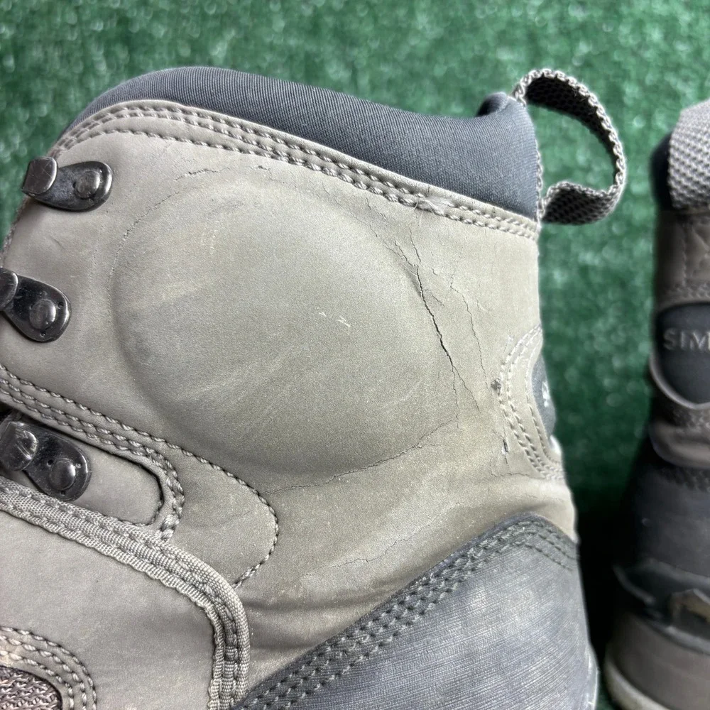 Simms L2 Felt Sole Wading Gorpcore Waterproof Fly Fishing Boots Grey Mens Sz 11